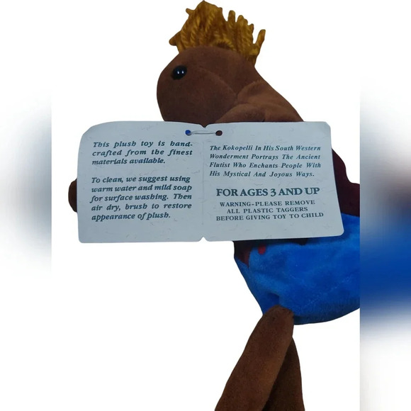 Vintage 1996 Fred Harvey Trading Co. Kokopelli Bean Bag Plush – Flute Player, SW - Picture 3 of 9